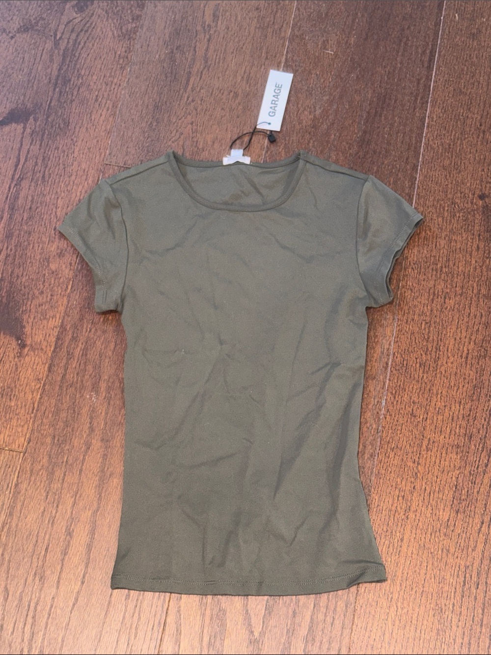 NWT Garage Women’s Marine Green Short Sleeve Tee Size XS